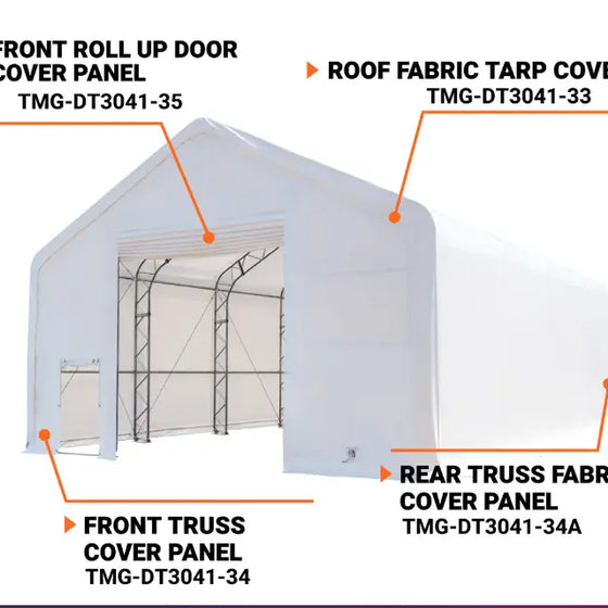 TMG-DT3041-34A Rear end wall cover panel, 32oz PVC900 (upgraded)