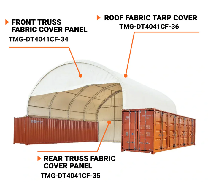 TMG-DT4041CF-35 Rear end wall cover panel, 32oz PVC900 (upgraded)