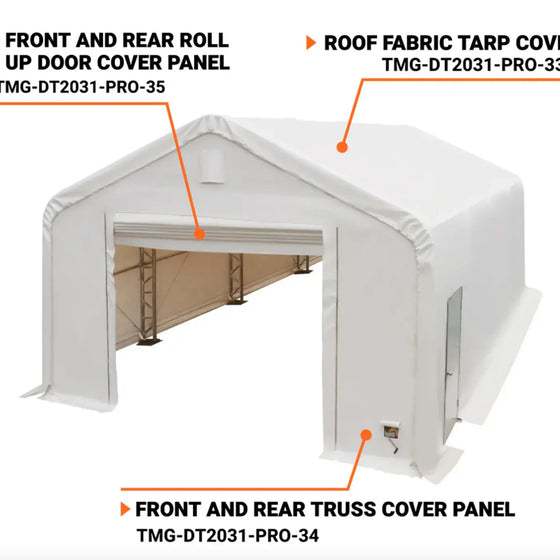 TMG-DT2031-PRO-34  End wall cover panel, 32oz PVC900 (upgraded)