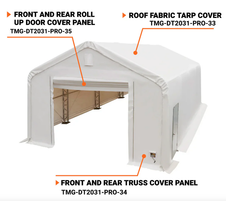 TMG-DT2031-PRO-35  The roll-up door fabric cover panel, 32oz PVC900 (upgraded)