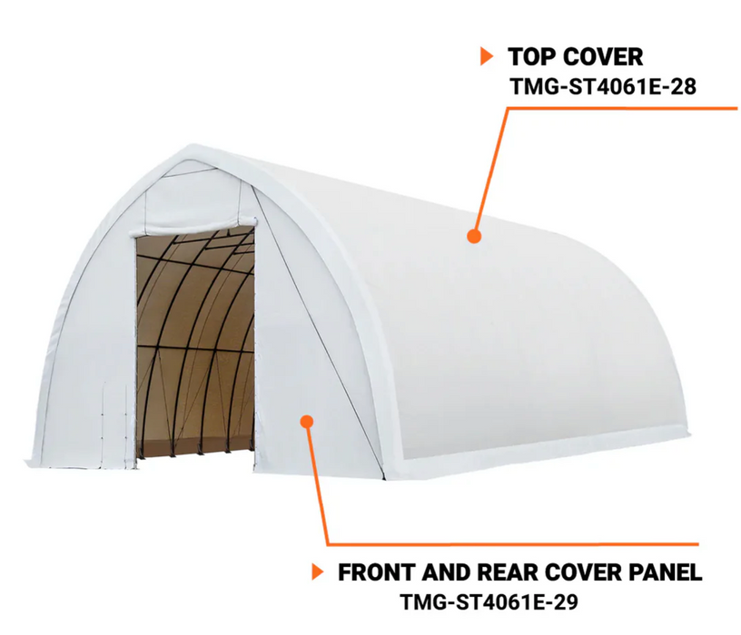 TMG-ST4061E-29 End wall cover (11oz PE tarp)