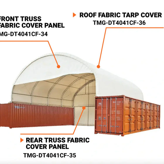 TMG-DT4041CF-36 Roof fabric tarp cover, 17oz white