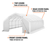 TMG-ST2031E-23 Front wall panel 11oz PE tarp (roll up door panel included)