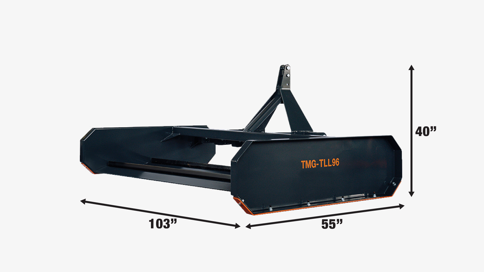 2390 mm Tractor Land Leveler, Dual Blades, 3-Point Hitch, Category 1 & 2 TMG-TLL72-specifications-image