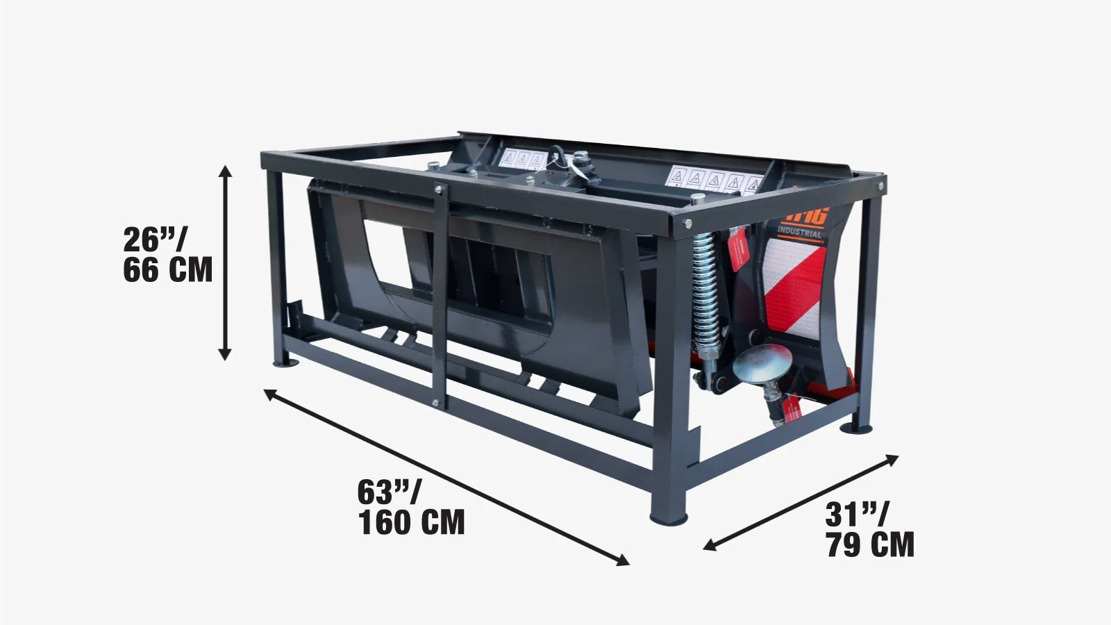 1.5 m Skid Steer Dozer Blade / Material Pusher, Bolt-On Cutting Edge, 30° Left/Right, TMG-DB60-shipping-info-image