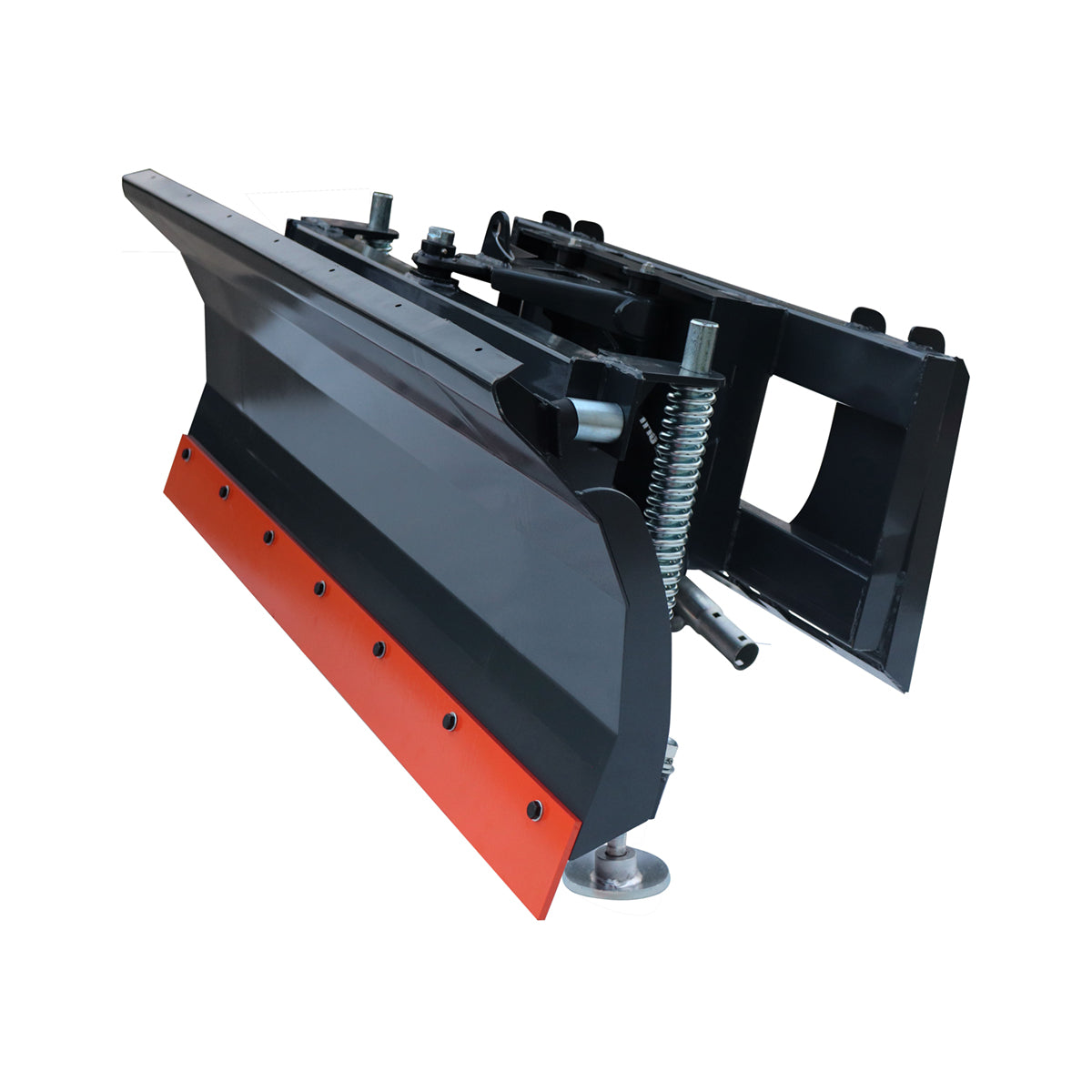 TMG Industrial 60” Skid Steer Dozer Blade/Snow Pusher, 30° Left & Right, Bolt-On Cutting Edge, Adjustable Skid Shoes, Universal Quick Mount, TMG-DB60
