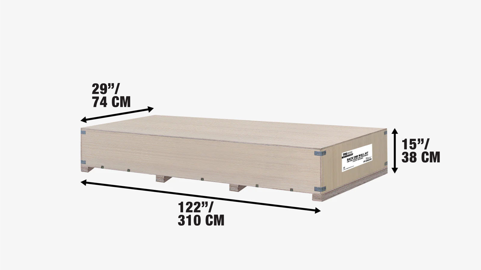 Back End Wall Kit, Compatible with TMG-DT3020C and DT3040C container shelters installed with the standard height containers (8’6”), TMG-DT30BW8V-shipping-info-image