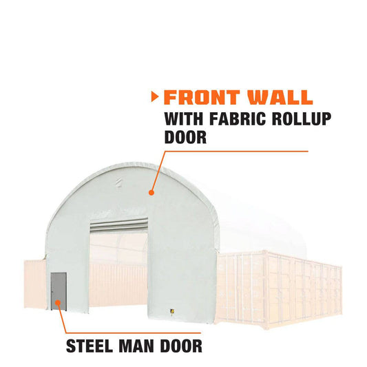 TMG Industrial Front End Wall Kit, Compatible with TMG-DT4041C and DT4041CF container shelters installed with the high cube containers (9’6”), TMG-DT40FW9V