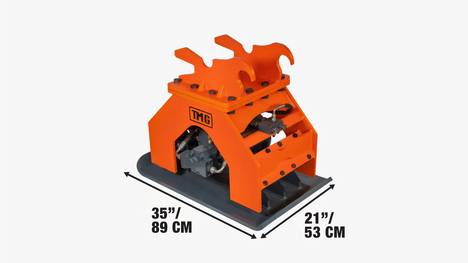50 kN Hydraulic Plate Compactor for 4–7 Ton Excavators, Quick Change Lugging Mount, TMG-ECP41-specifications-image