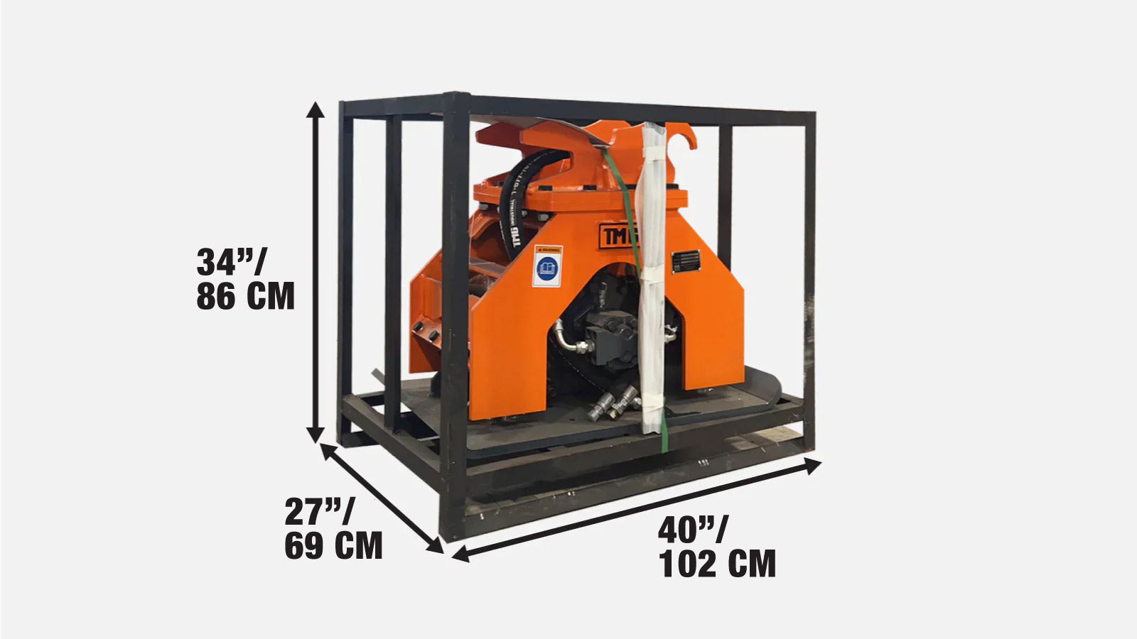 50 kN Hydraulic Plate Compactor for 4–7 Ton Excavators, Quick Change Lugging Mount, TMG-ECP41-shipping-info-image