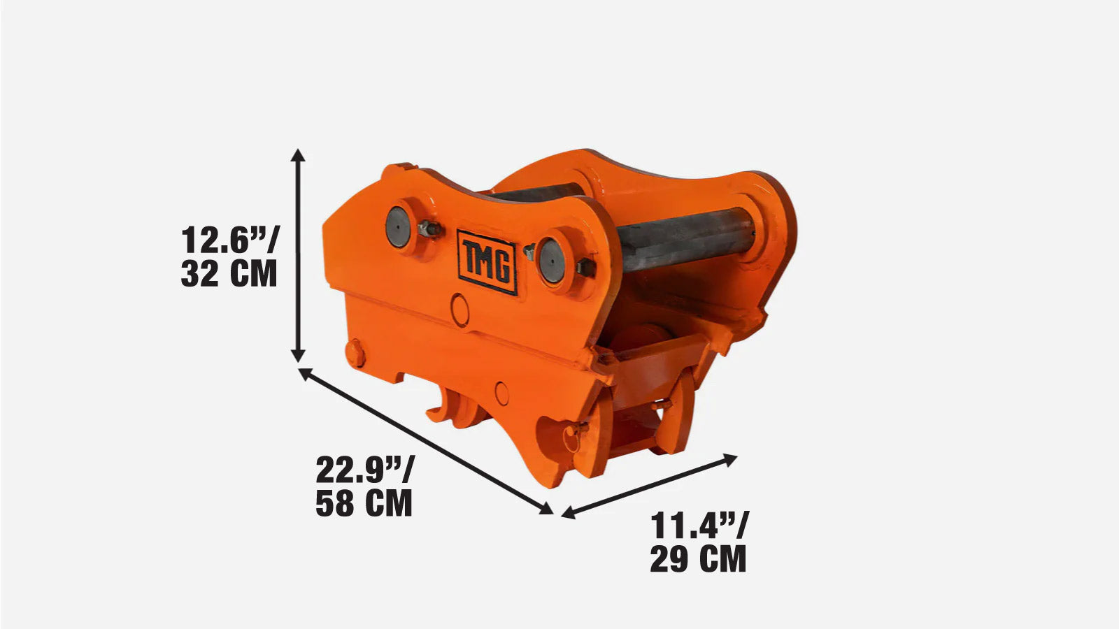 Quick Coupler for Excavator, 45mm Pin Dia., 260–320mm Pin Spread, TMG-EQC45-specifications-image