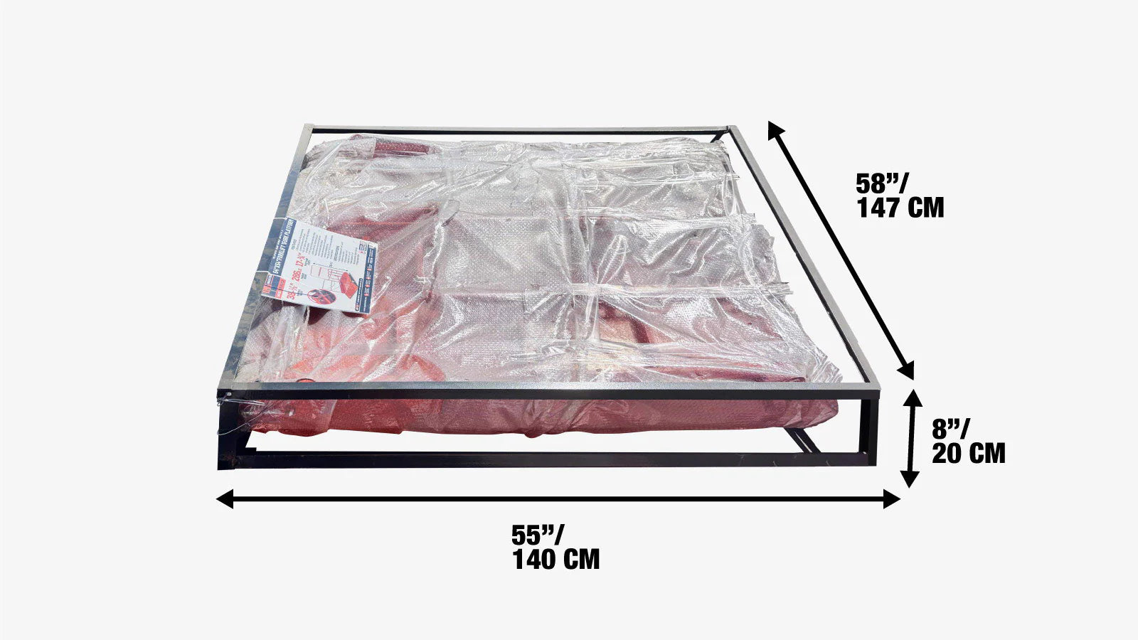 Forklift Work Platform 1372 x 1372 mm, 1500 kg Capacity, Heavy-Duty Safety Cage with Access Ramp, TMG-FWP33-shipping-info-image