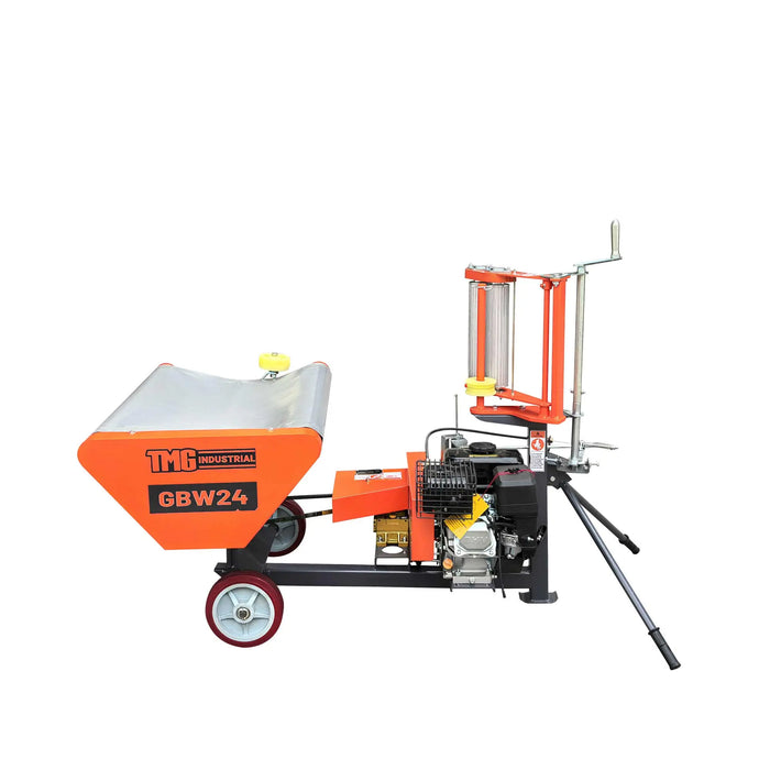 24" x 28" Bale Wrapper, 5.5 HP Gas Engine, Adjustable Film Layers, 20" - 24" Round Bales, TMG-GBW24 TMG Industrial CA