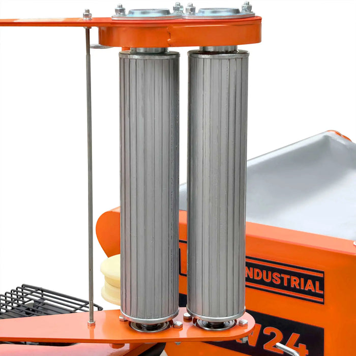 24" x 28" Bale Wrapper, 5.5 HP Gas Engine, Adjustable Film Layers, 20" - 24" Round Bales, TMG-GBW24 TMG Industrial CA