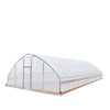 7.6 x 18 m Tunnel Greenhouse Grow Tent w/6 Mil Clear EVA Plastic Film, Cold Frame, Hand Crank Roll-Up Sides, Peak Ceiling Roof, TMG-GH2560-V2 (Previously GH2560)