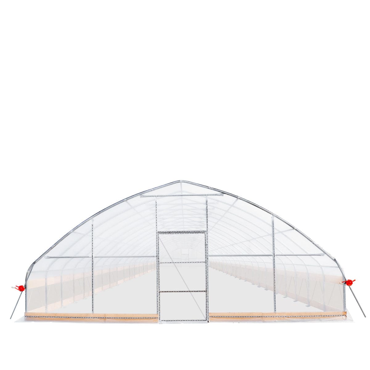 TMG Industrial 25’ x 80’ Tunnel Greenhouse Grow Tent w/6 Mil Clear EVA Plastic Film, Cold Frame, Hand Crank Roll-Up Sides, Peak Ceiling Roof, TMG-GH2580