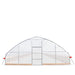 Front elevation showing centered door and interior rows in Tunnel Greenhouse Grow Tent