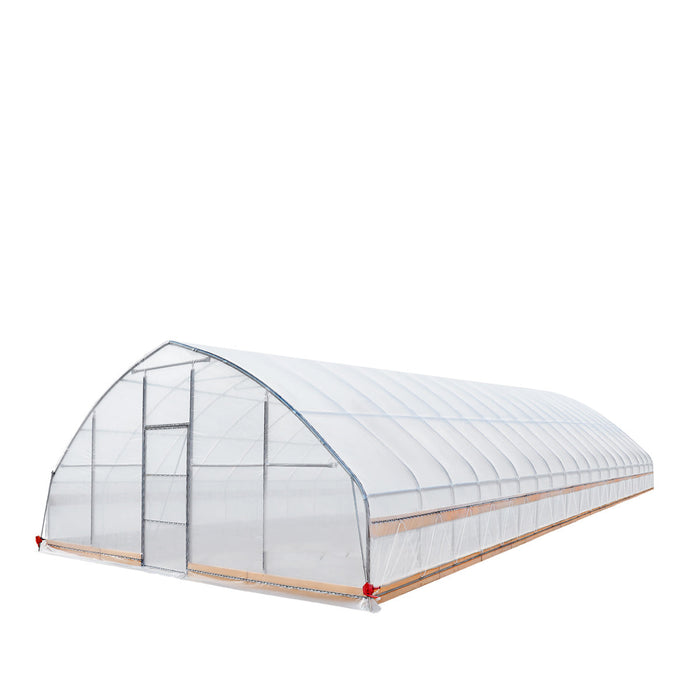 Angled three-quarter view showing full frame of Tunnel Greenhouse Grow Tent