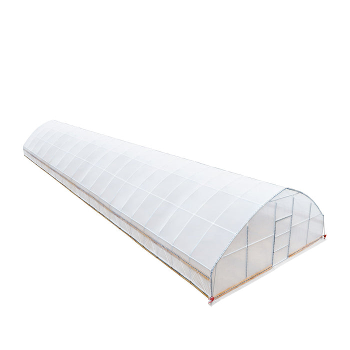 Aerial perspective from opposite corner showing full length Tunnel Greenhouse Grow Tent