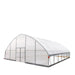 TMG-GH3030-V2 30' x 30' commercial tunnel greenhouse with 6 mil clear EVA poly cover and roll-up sides, view 2.