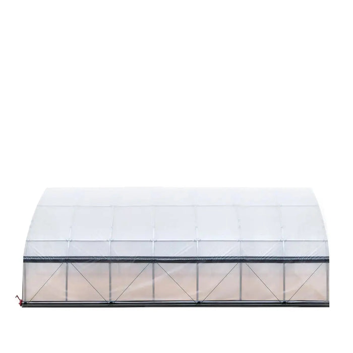 TMG-GH3030-V2 30' x 30' commercial tunnel greenhouse with 6 mil clear EVA poly cover and roll-up sides, view 26.