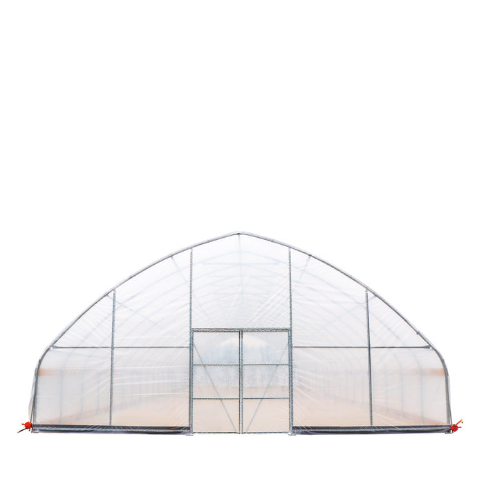 9.1 m x 24.4 m Commercial Tunnel Greenhouse (30' x 80') with 0.15 mm (6 Mil) Clear Poly Covers and Roll-Up Sides, TMG-GH3080-V2 TMG Industrial Australia