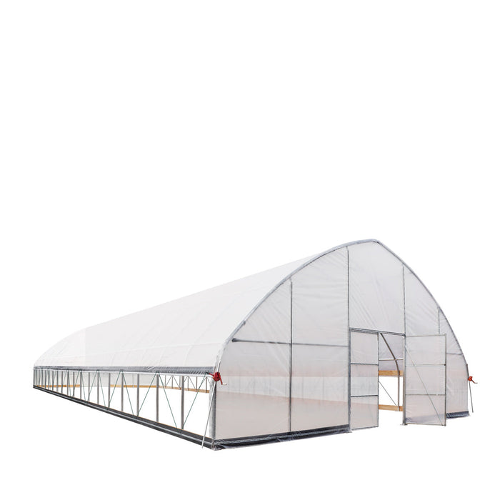 9.1 m x 24.4 m Commercial Tunnel Greenhouse (30' x 80') with 0.15 mm (6 Mil) Clear Poly Covers and Roll-Up Sides, TMG-GH3080-V2 TMG Industrial Australia