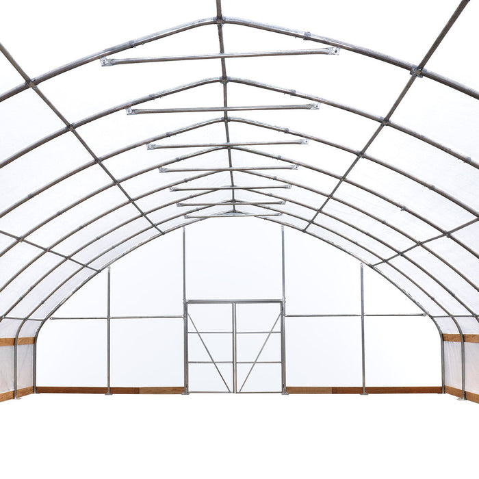 9.1 m x 24.4 m Commercial Tunnel Greenhouse (30' x 80') with 0.15 mm (6 Mil) Clear Poly Covers and Roll-Up Sides, TMG-GH3080-V2 TMG Industrial Australia
