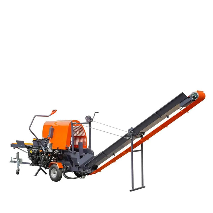 TMG Industrial Firewood Log Splitter Processor Conveyor, 24" x 15" Log Capacity, 14 HP Kohler Engine, 18” STIHL Chainsaw, TMG-GLS20