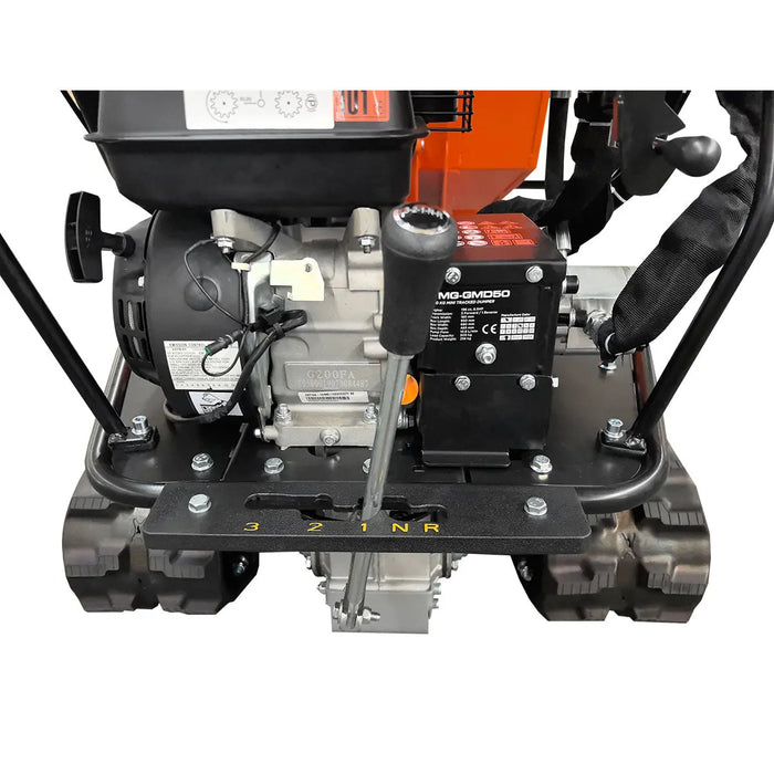 1,100 lb Tracked Dumper, Hydraulic Tipping, 196cc 6.5 HP Gas Engine, 3-Speed Transmission, TMG-GMD50 TMG Industrial CA