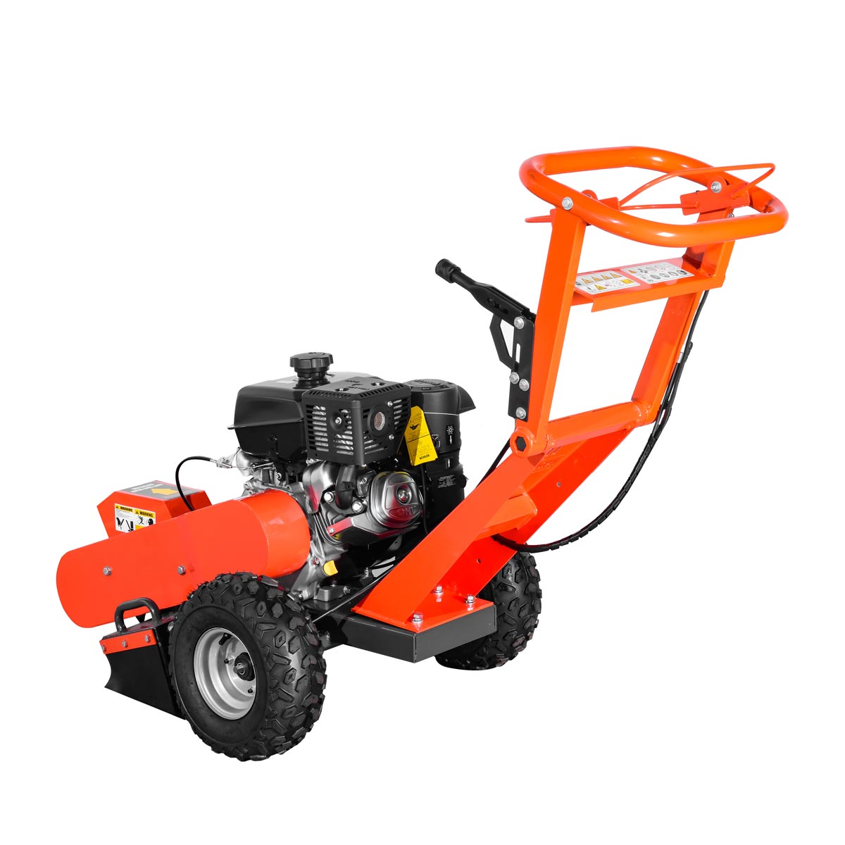 TMG Industrial Walk-Behind Kohler Powered Stump Grinder, 9 Carbide Teeth, 24” Cutting Capacity, 14 HP Gasoline Engine, TMG-GSG9