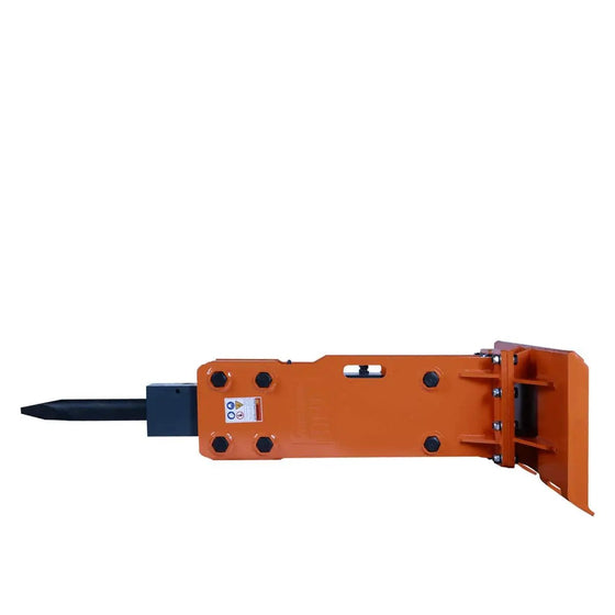 TMG Industrial 45-100 HP Skid Steer Hydraulic Breaker, 3” Moil Point Chisel, 785 J Impact Energy, Universal Mount, TMG-HB90S