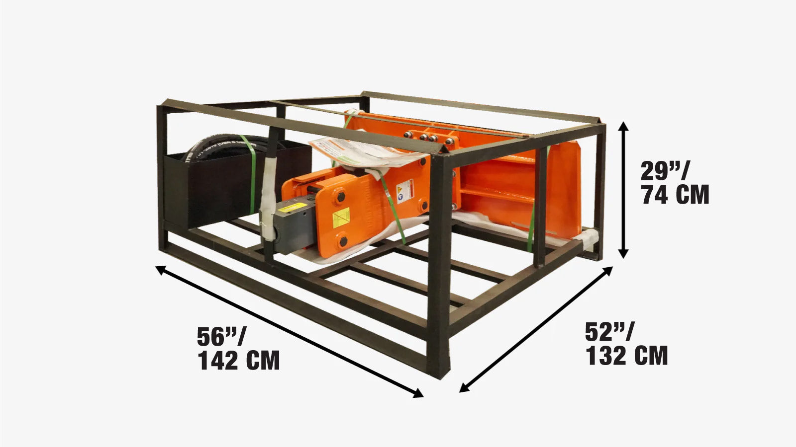 Hydraulic Breaker for 45–100 HP Skid Steers, Universal Mount, TMG-HB90S-shipping-info-image