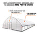 9.1 m x 24.4 m Commercial Tunnel Greenhouse (30' x 80') with 0.15 mm (6 Mil) Clear Poly Covers and Roll-Up Sides, TMG-GH3080-V2 TMG Industrial Australia