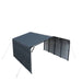 TMG Industrial 20’ x 20’ Metal Shed Carport, 10’ Enclosed Sidewalls, 400 Sq-Ft, 27 GA Corrugated Panels, TMG-MSC2020F