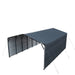 TMG Industrial 20’ x 30’ Metal Shed Carport, 10’ Enclosed Sidewalls, 600 Sq-Ft, 27 GA Corrugated Panels, TMG-MSC2030F