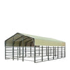 6 x 9 m (20′ x 30′) Livestock Corral Panel Metal Shed, 2.2 m (7′) Sidewalls, 1.5 m (5′) Fencing, TMG-MS2030LC