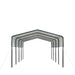 TMG Industrial 12’ x 20’ Metal Shed Carport with 8’ Open Sidewalls, TMG-MSC1220