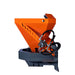 TMG Industrial Skid Steer Tilt-N-Scoop Material Spreader, 10 Cu-Ft Capacity, 30’ Wide Spread Range, 6.5-12 GPM Flow Rate, Sidewalk Skirt, Universal Mount, TMG-MSS10