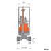 1000 kg Mini Compact Excavator, 420cc/14 HP Gas Engine, 350 mm Bucket Width, 1254 kg Digging Force, TMG-MVE07 TMG Industrial CA