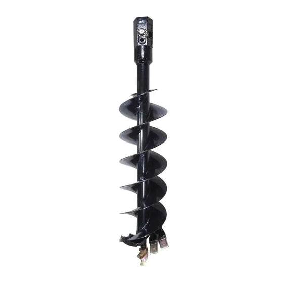 TMG Industrial 12” Post Hole Auger Bit, 48” Height, Fully Welded Cutting Disk, 4 Sharp Cutting Teeth, 2” Hex Connectivity, Built-In Boring Head, High Quality Steel, TMG-PAB12