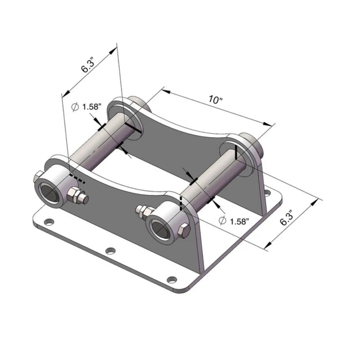 TMG Industrial Double Pin Cradle Hitch, Excavator Auger Hookup, Compatible w/PAD30 Auger Drive, TMG-PAFE