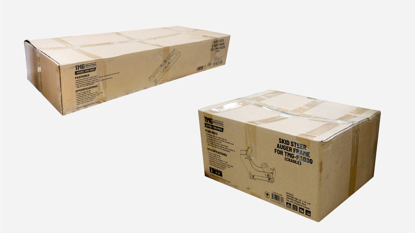 Skid Steer Auger Drive Mount Cradle Frame for TMG-PAD30, Universal Skid-Steer Hookup, TMG-PAFS-shipping-info-image