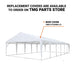 TMG Industrial 20' x 40' Heavy Duty Outdoor Party Tent, PE tarpaulin fabric, 6’6” Overhead, 10’ Peak Ceiling, TMG-PT2040A
