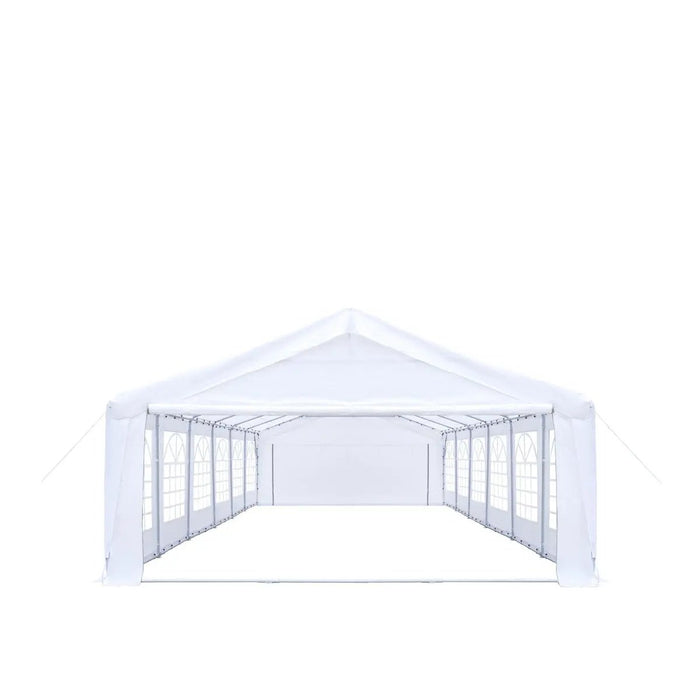 TMG Industrial 20' x 40' Heavy Duty Outdoor Party Tent with Removable Sidewalls and Roll-Up Doors, 11 oz PE Cover, 6’6” Overhead, 10’ Peak Ceiling, TMG-PT2040F