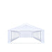 TMG Industrial 20' x 40' Heavy Duty Outdoor Party Tent with Removable Sidewalls and Roll-Up Doors, 11 oz PE Cover, 6’6” Overhead, 10’ Peak Ceiling, TMG-PT2040F