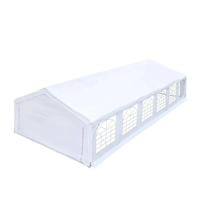 TMG Industrial 20' x 40' Heavy Duty Outdoor Party Tent with Removable Sidewalls and Roll-Up Doors, 11 oz PE Cover, 6’6” Overhead, 10’ Peak Ceiling, TMG-PT2040F