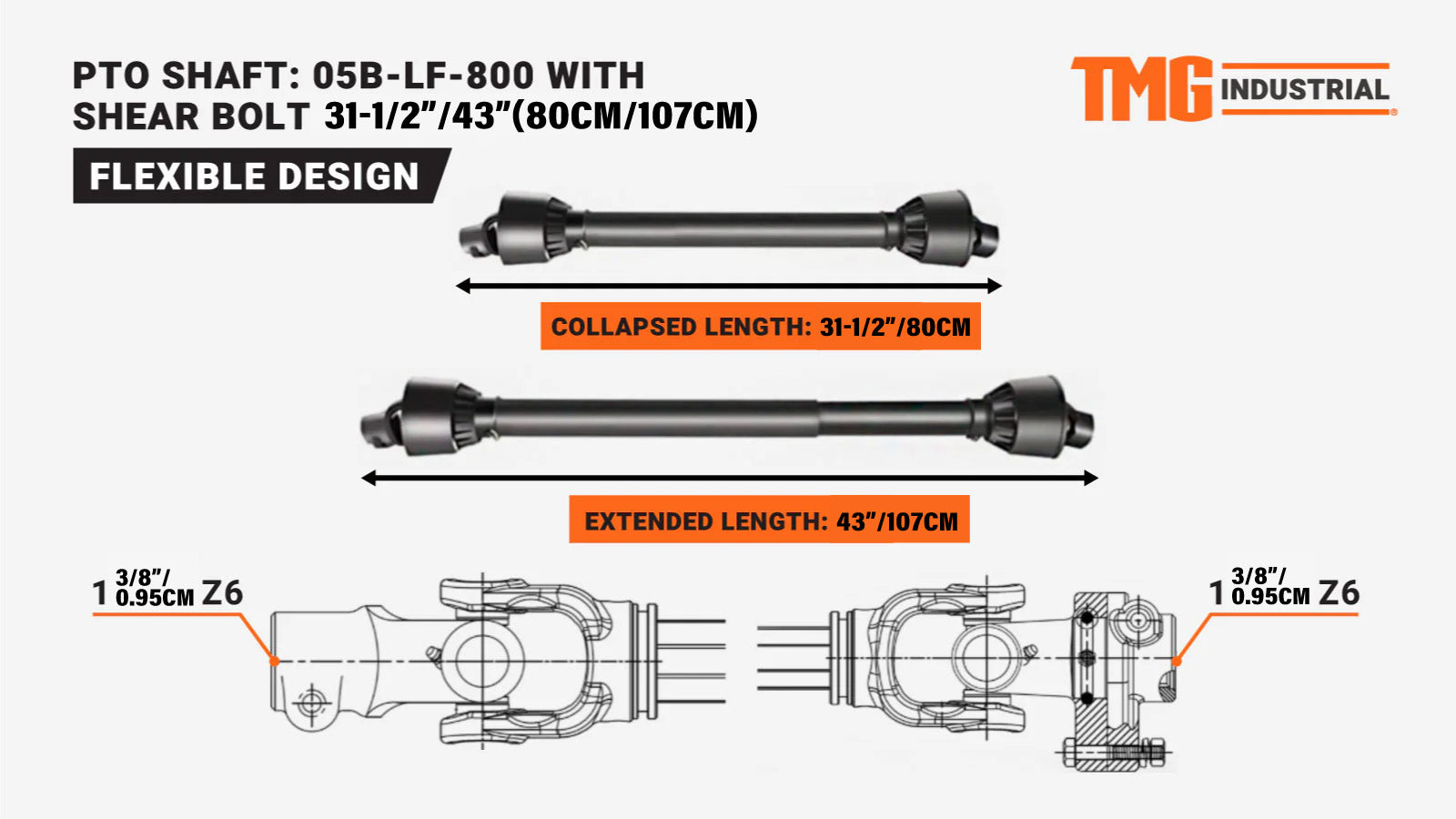 1.8m Rotary Tiller, for 40-50HP Tractors, 3-Point Hitch Category 1&2 TMG-RT185-specifications-image
