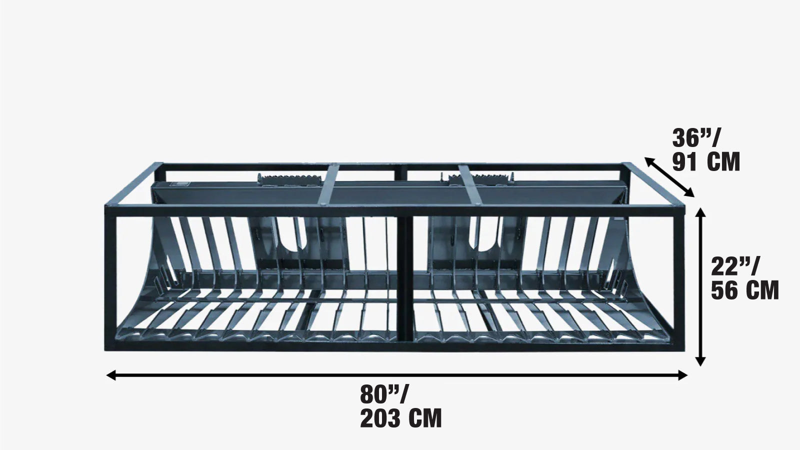 2.0 m Skid Steer Rock Skeleton Bucket Attachment, 100mm (4