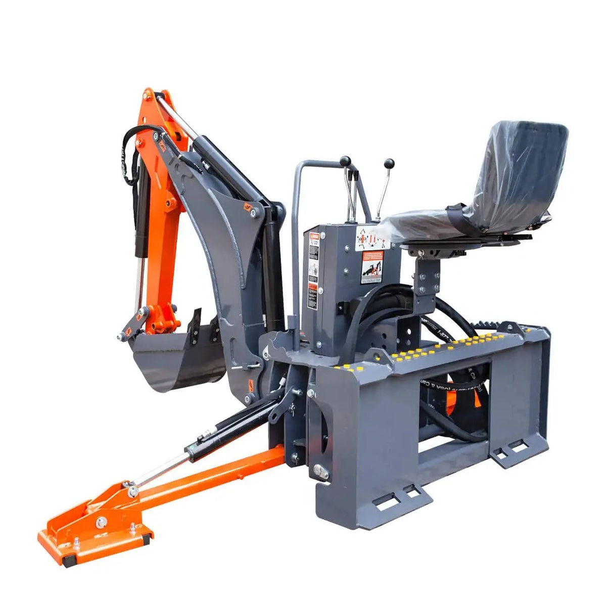 Backhoe Boom Rotation TMG 2340 mm Skid Steer Backhoe Attachment, Universal Mount, 180° Boom ...